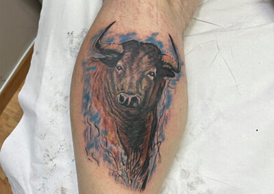 Tattoo de cabeza de toro
